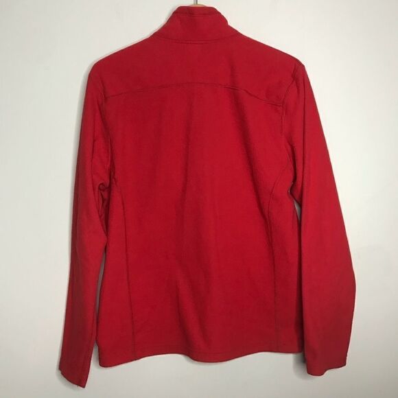 North Face Sz M Red Quarter Zip Sweater Pullover - Picture 4 of 5
